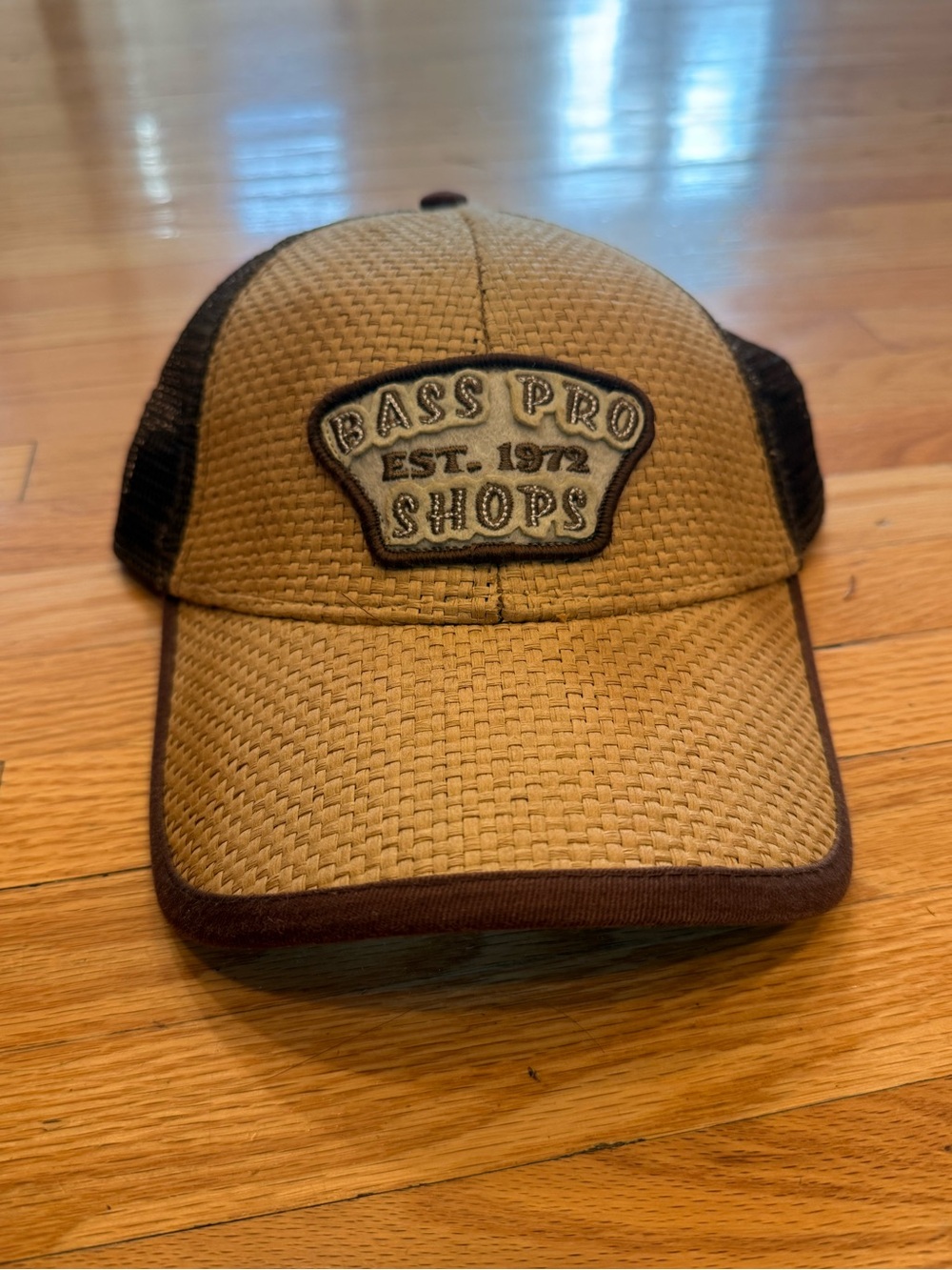 Bass Pro Shops Tan & Brown Patch Mesh Trucker Hat
